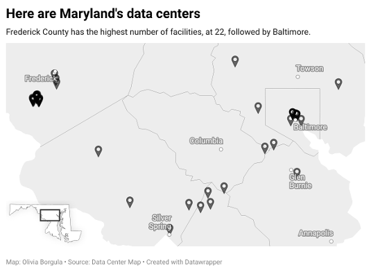 Here are Maryland’s data centers